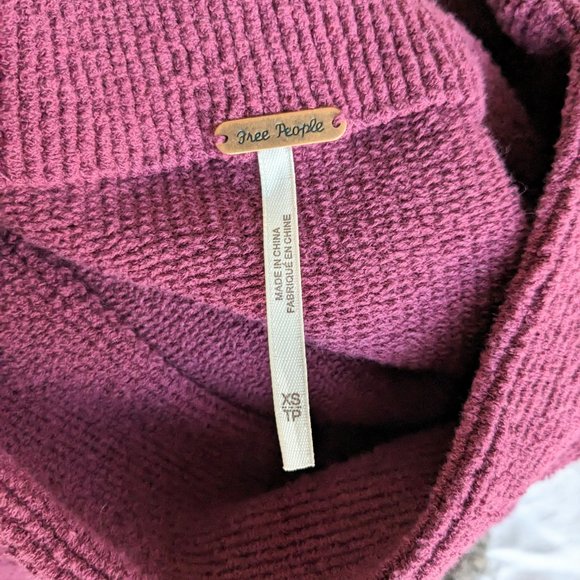 Free People Ottoman Slouchy Sweater in Mulberry - Picture 7 of 7